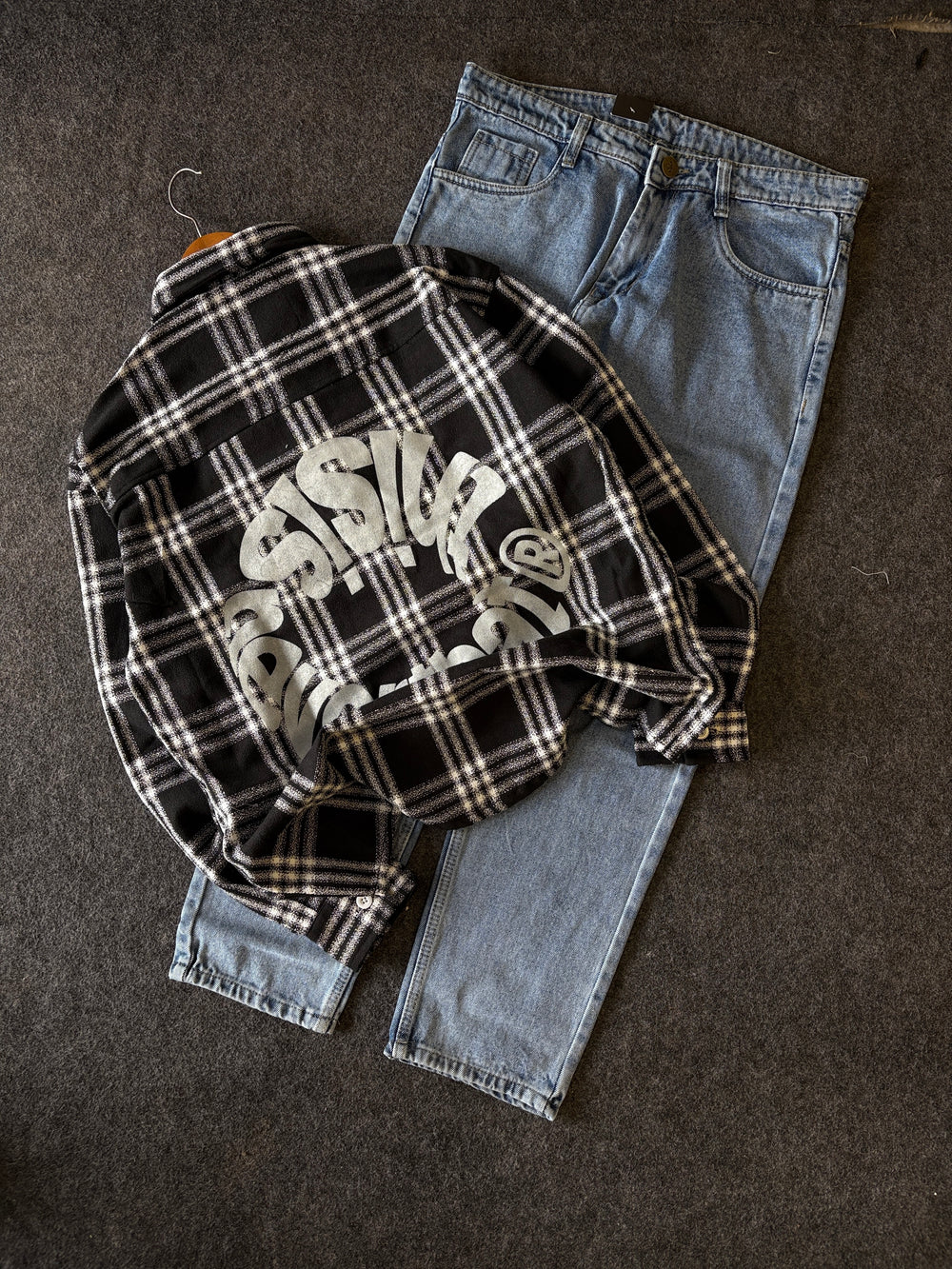 BAGGY CHEK SHIRT COMBO