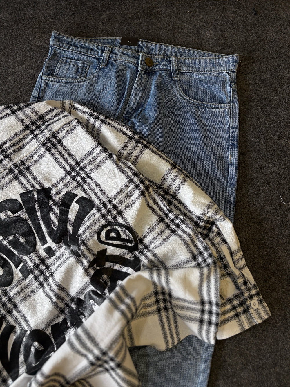 BAGGY CHEK SHIRT COMBO