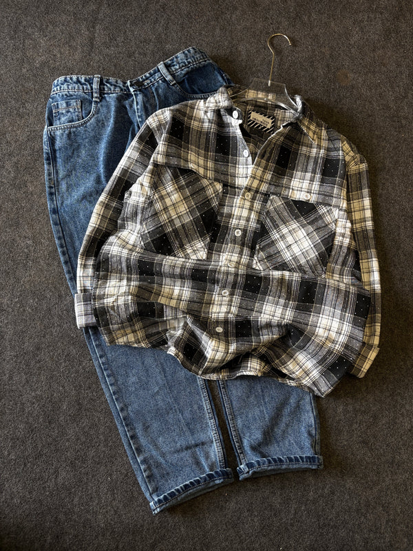 BAGGY CHEK SHIRT COMBO