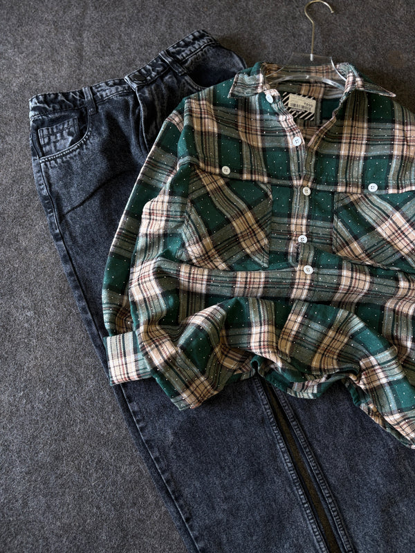 BAGGY CHEK SHIRT COMBO