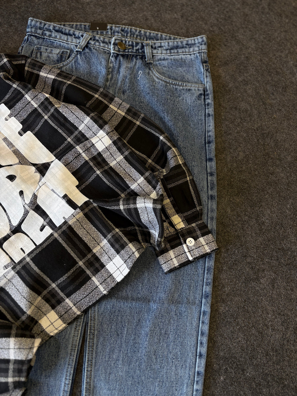 BAGGY CHEK SHIRT COMBO