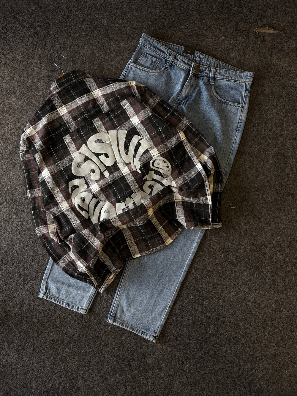 BAGGY CHEK SHIRT COMBO