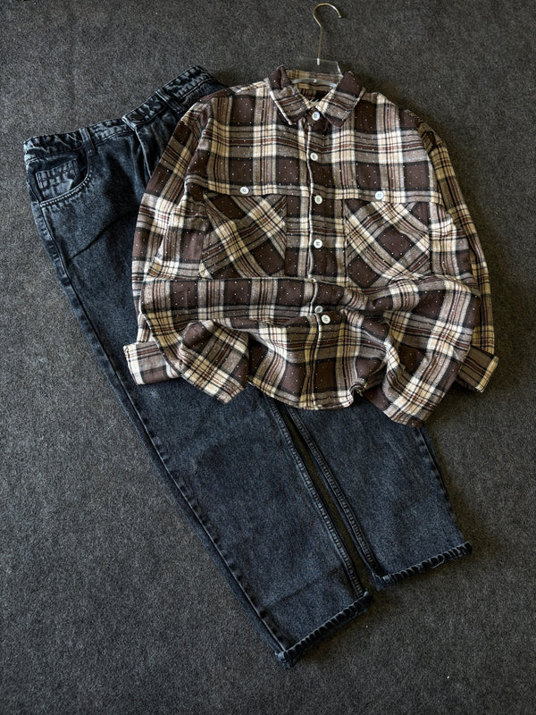 BAGGY CHEK SHIRT COMBO