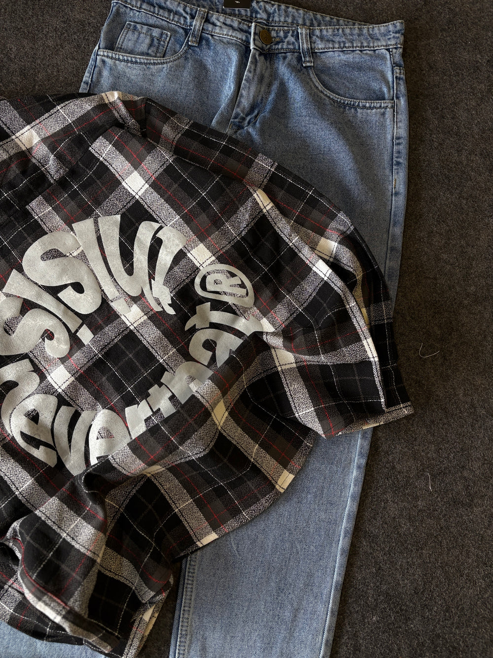 BAGGY CHEK SHIRT COMBO