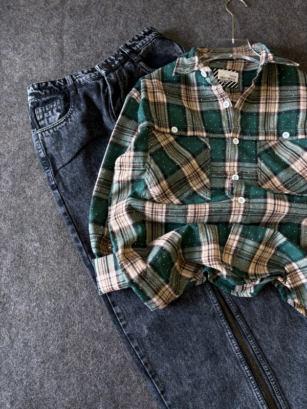 BAGGY CHEK SHIRT COMBO