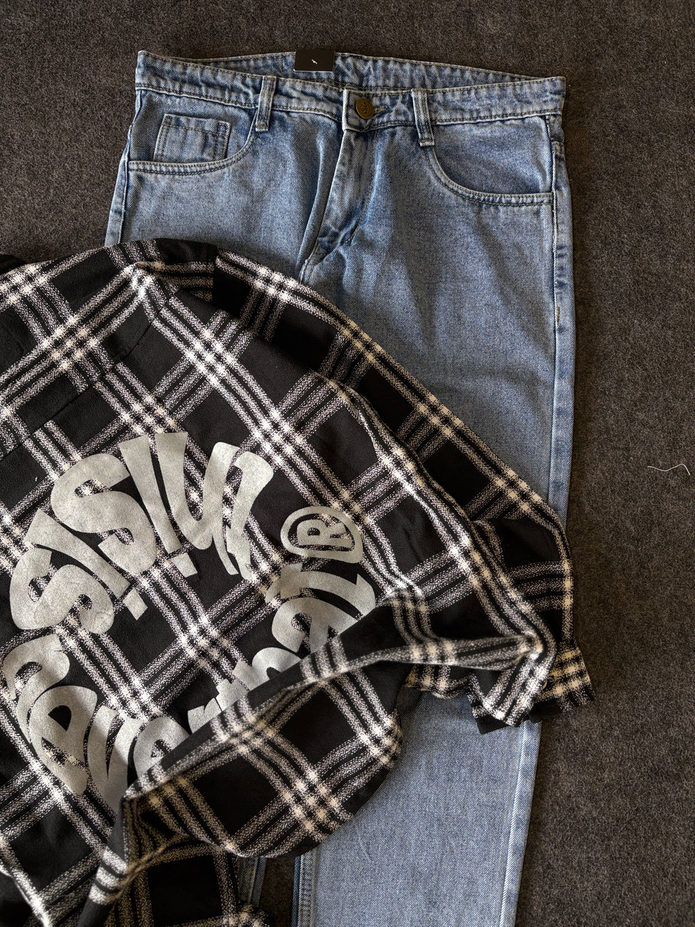 BAGGY CHEK SHIRT COMBO