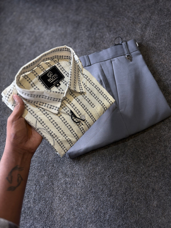 PRINT SHIRT FORMAL COMBO