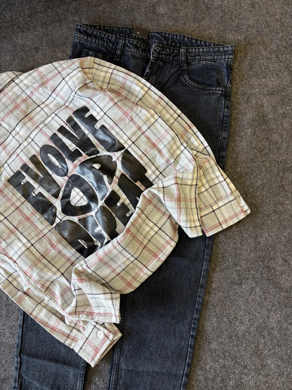 BAGGY CHEK SHIRT COMBO