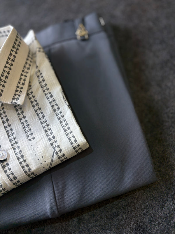 PRINT SHIRT FORMAL COMBO