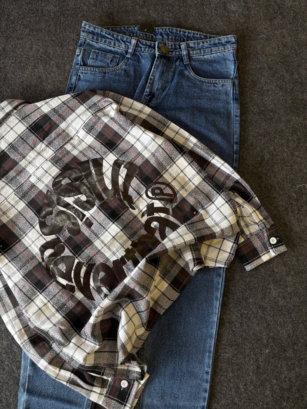 BAGGY CHEK SHIRT COMBO