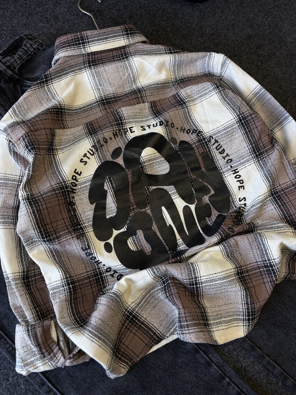 BAGGY CHECK SHIRT + STRAIGHT FIT