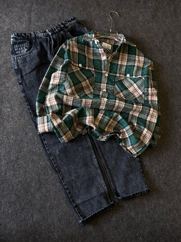 BAGGY CHEK SHIRT COMBO