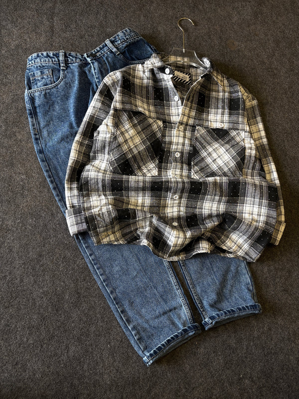 BAGGY CHEK SHIRT COMBO