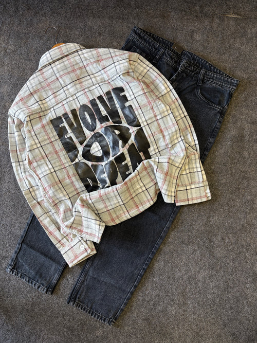 BAGGY  CHEK SHIRT COMBO