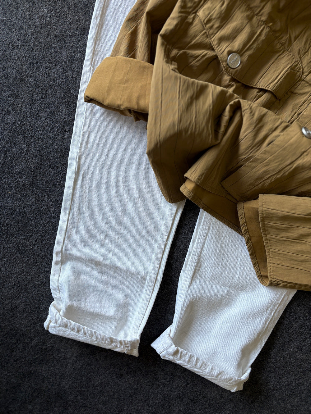 BAGGY PRINT SHIRT MOMFIT JEANS