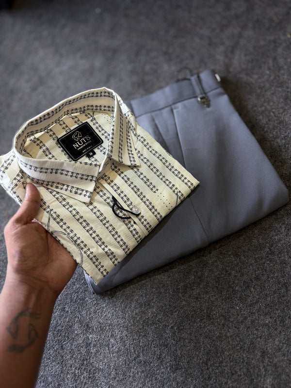 PRINT SHIRT FORMAL COMBO