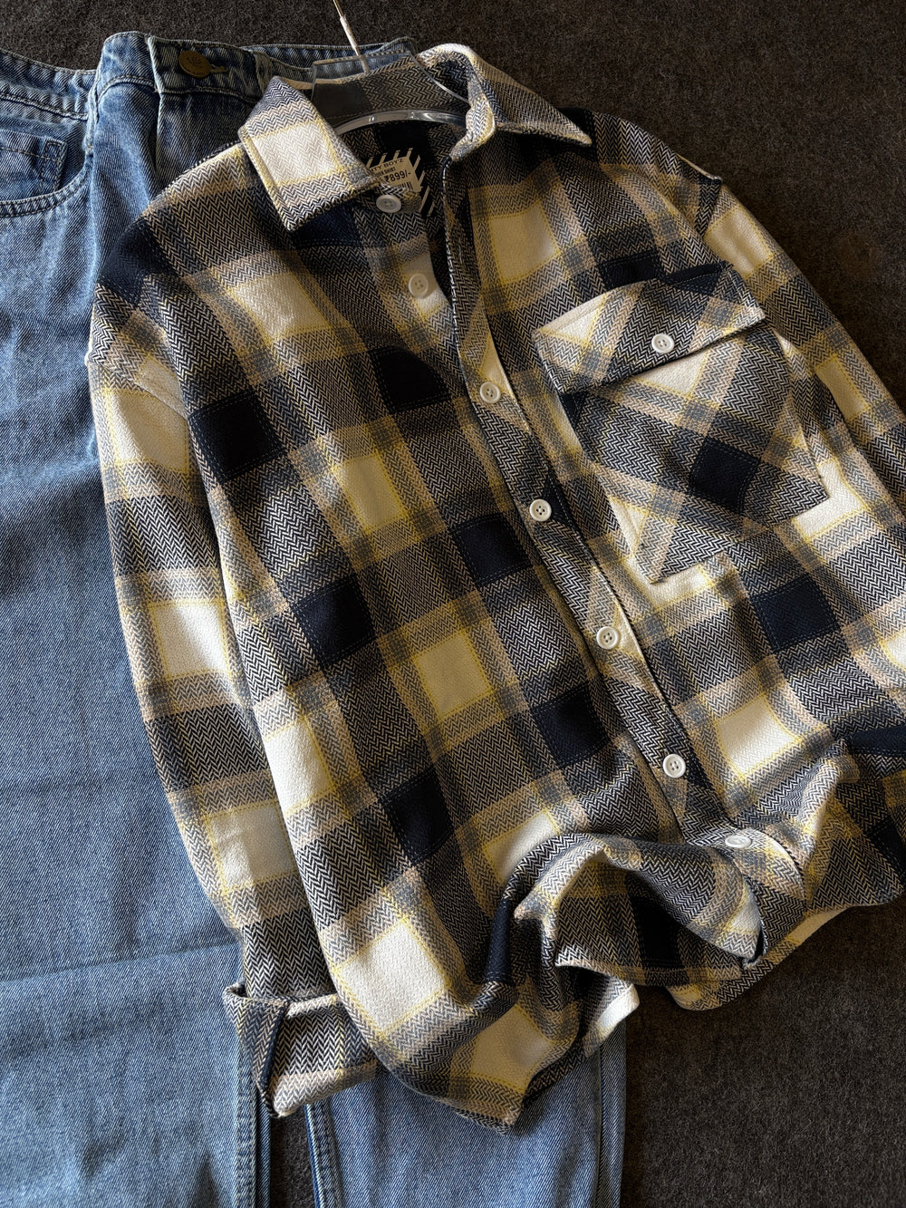 BAGGY CHECK SHIRT COMBO