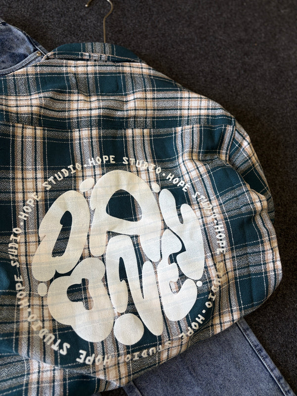 BAGGY CHECK SHIRT + STRAIGHT FIT