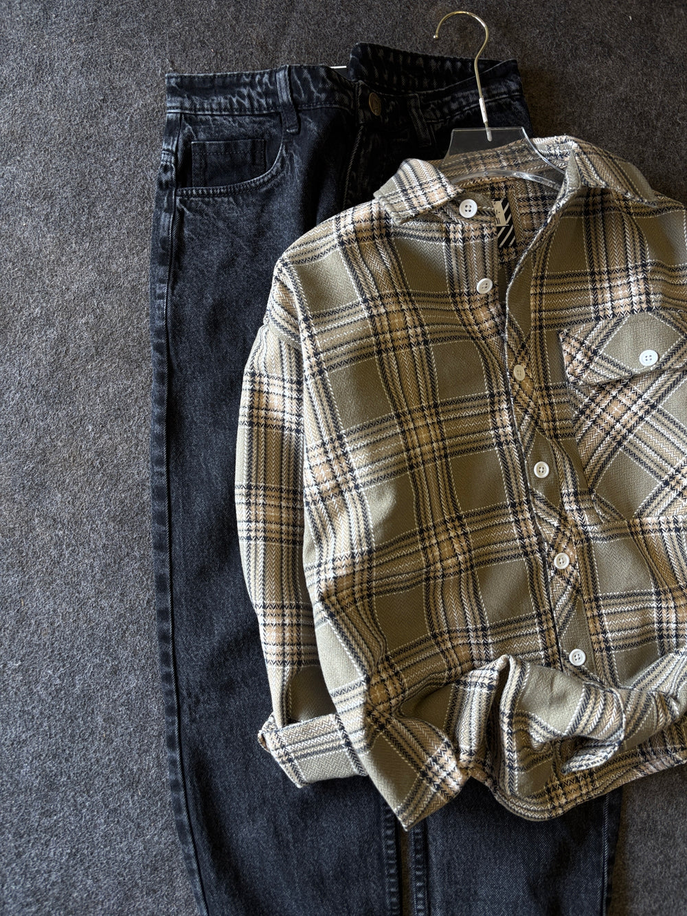 BAGGY CHECK SHIRT COMBO