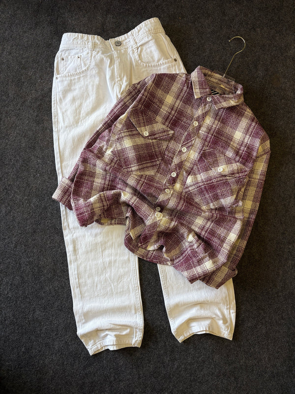 BAGGY CHEK SHIRT COMBO