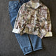 BAGGY PRINT SHIRT MOMFIT JEANS