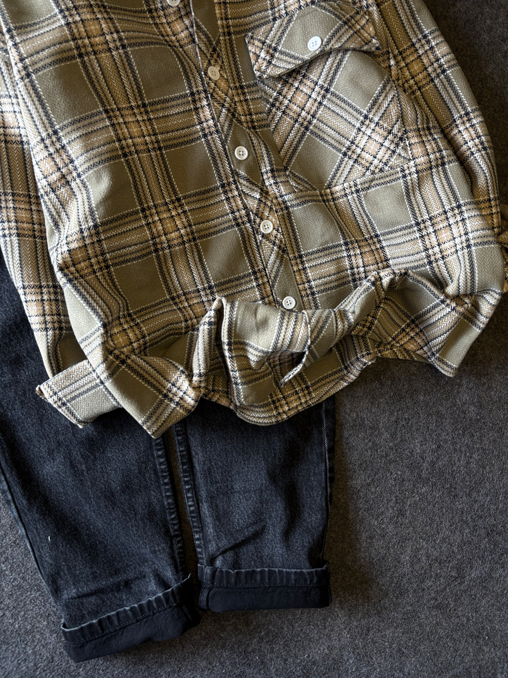 BAGGY CHECK SHIRT COMBO