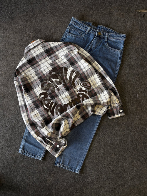 BAGGY  CHEK SHIRT COMBO