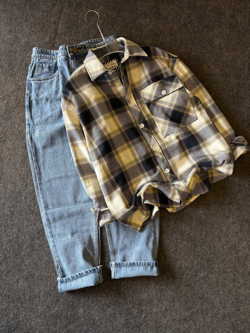 BAGGY CHECK SHIRT COMBO